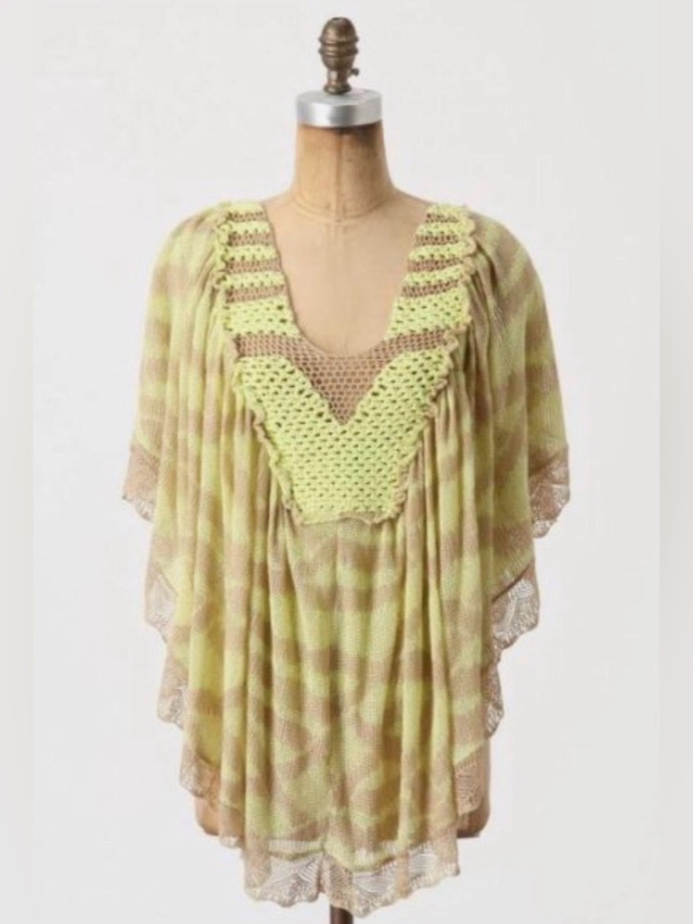🆕 ANTHROPOLOGIE CECILIA PRADO Boho SWEATER PONCHO Capelet Top